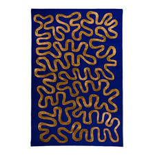 Tappeto moderno in seta metà